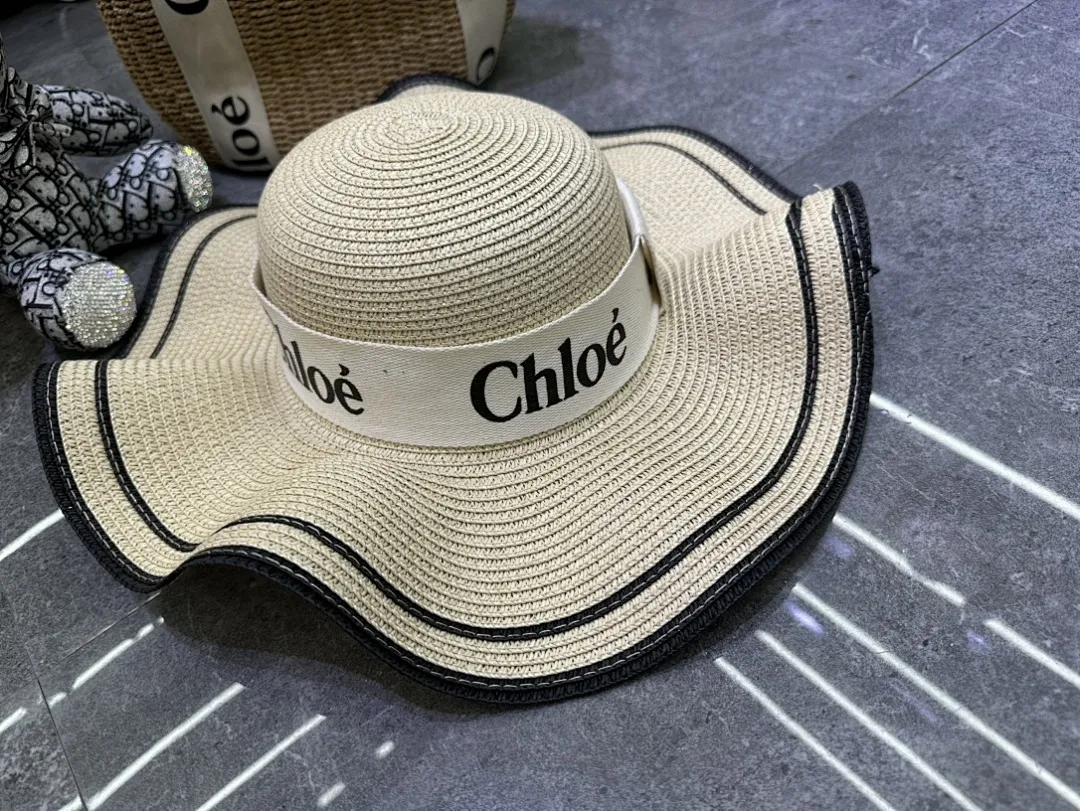 Chloe 爆款蕾丝波浪边大檐帽