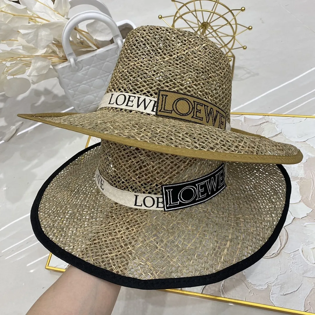 罗意威 咸草/海草大檐礼帽