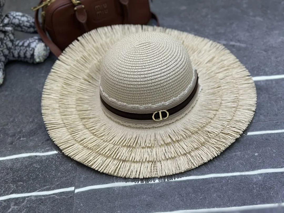 迪奥爆款裙边大檐帽