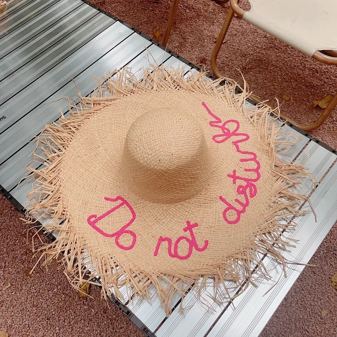 潮牌拉菲草帽 大檐帽