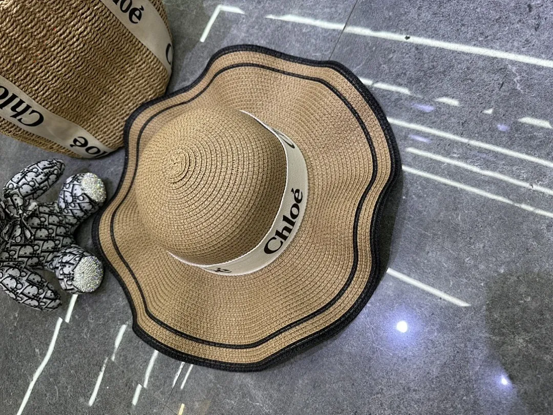 Chloe 爆款蕾丝波浪边大檐帽