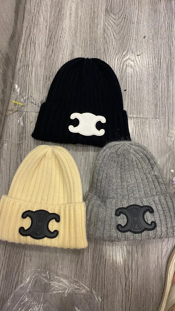 CELINE 兔毛针织帽