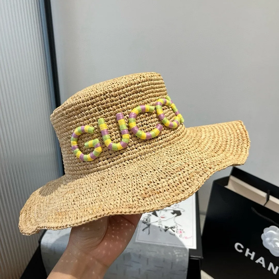 Gucci古奇新款拉菲草礼帽，官方款，头围57cm