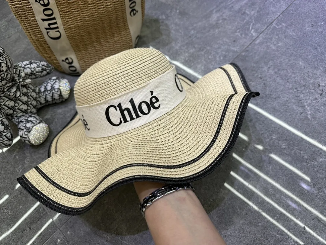 Chloe 爆款蕾丝波浪边大檐帽