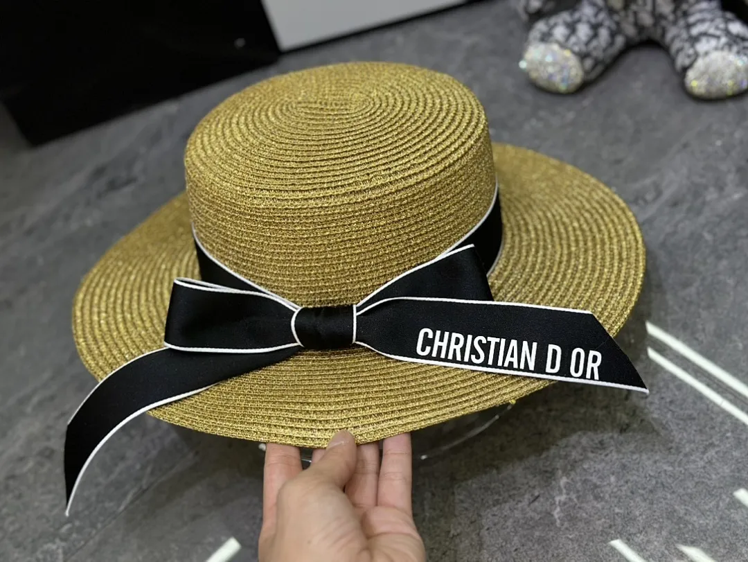 迪奥蝴蝶结🎀金丝平顶帽