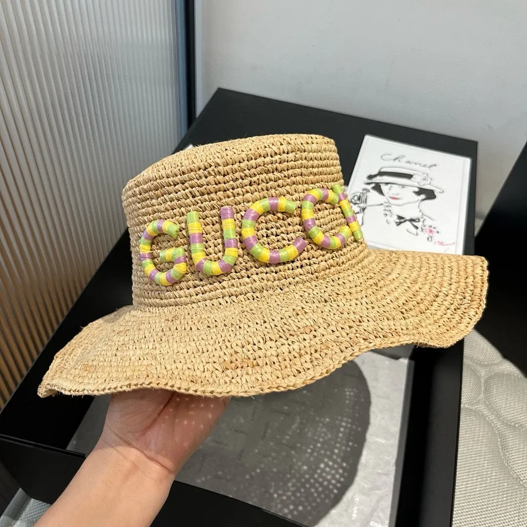 Gucci古奇新款拉菲草礼帽,官方款,头围57cm