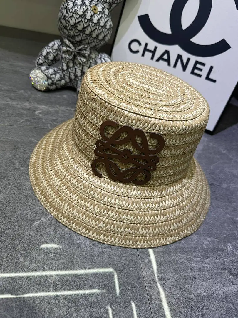 罗意威爆款双色编织渔夫帽