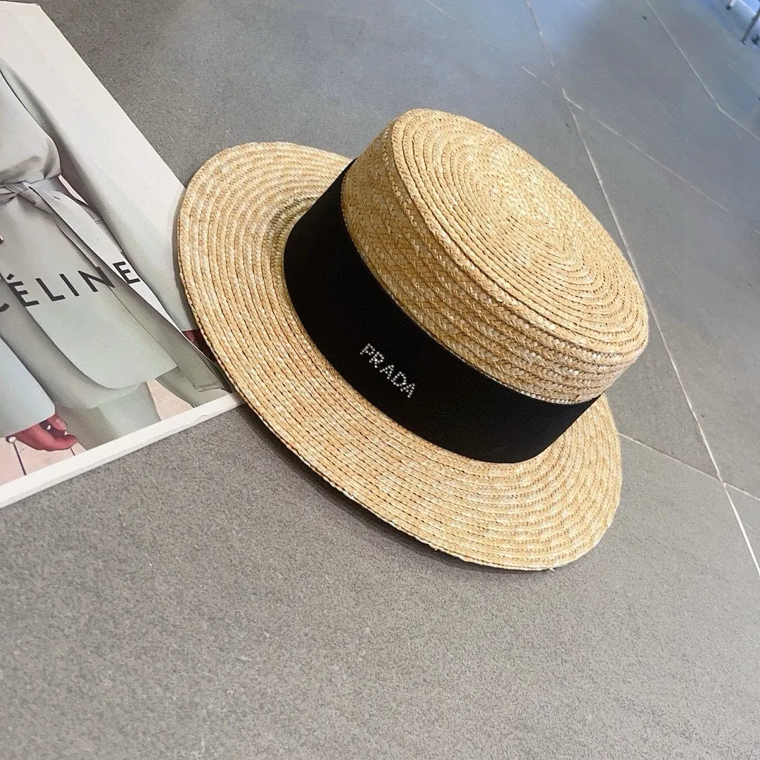 巴黎世家平顶礼帽,遮阳草帽
