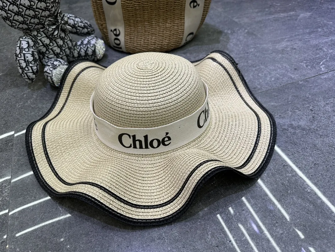 Chloe 爆款蕾丝波浪边大檐帽