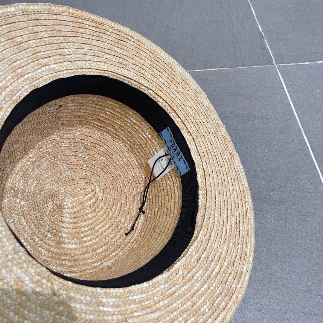 PRADA普拉达新款平顶礼帽