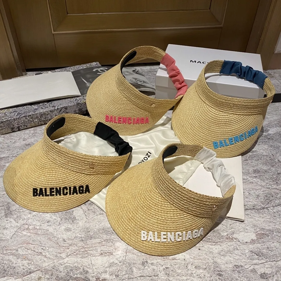 巴黎世家 褶皱发带空顶帽