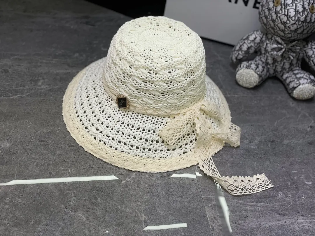 YSL 钩针编织系列蕾丝蝴蝶结🎀盆帽