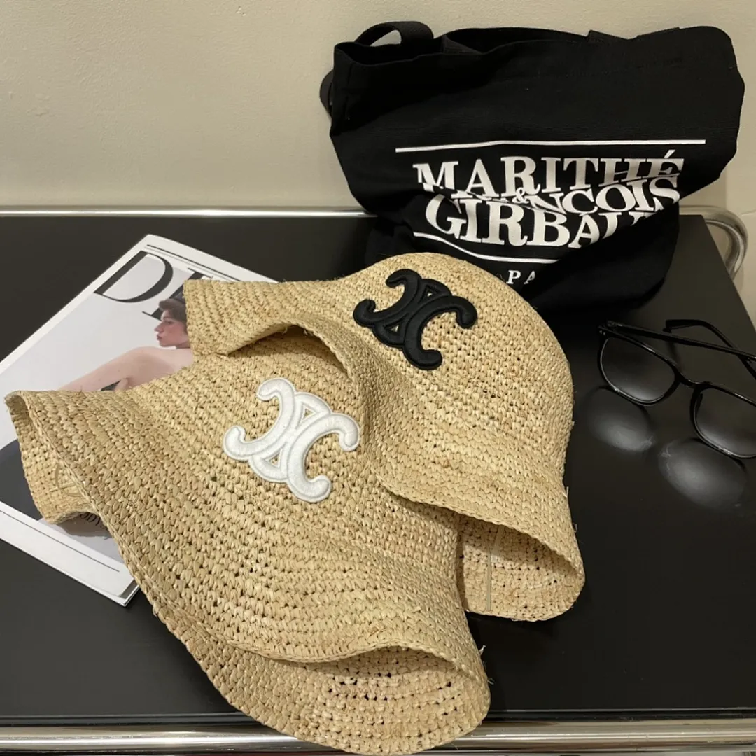 2024新款拉菲草密织草帽