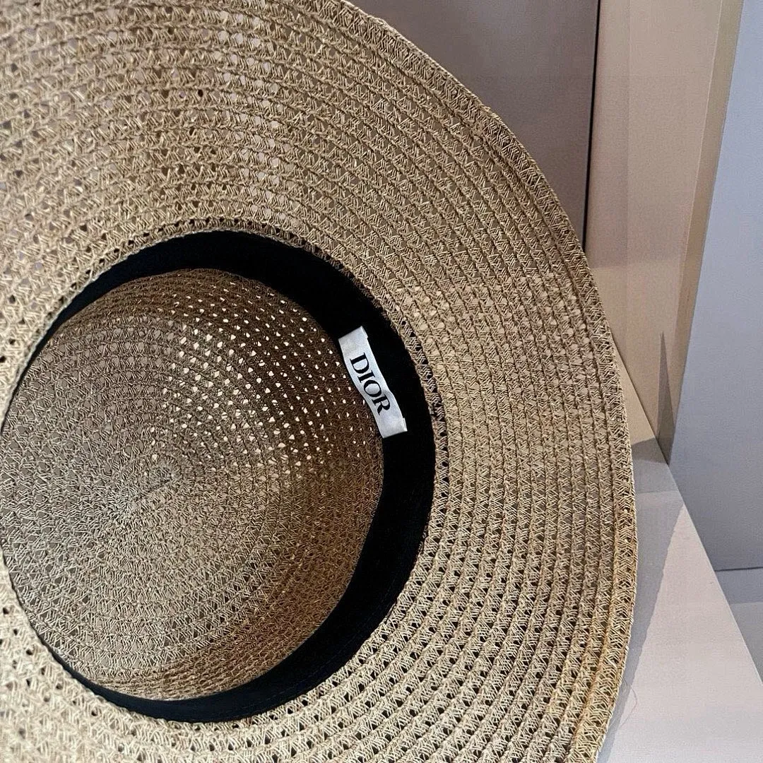 Dior迪奥草帽,镂空礼帽,官方款,一比一定制,