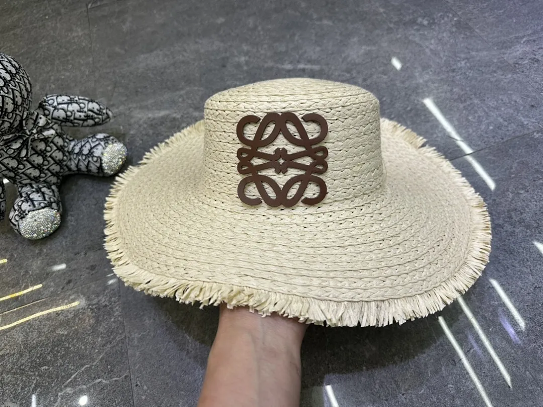 罗意威爆款草编手工平顶帽🔥🔥