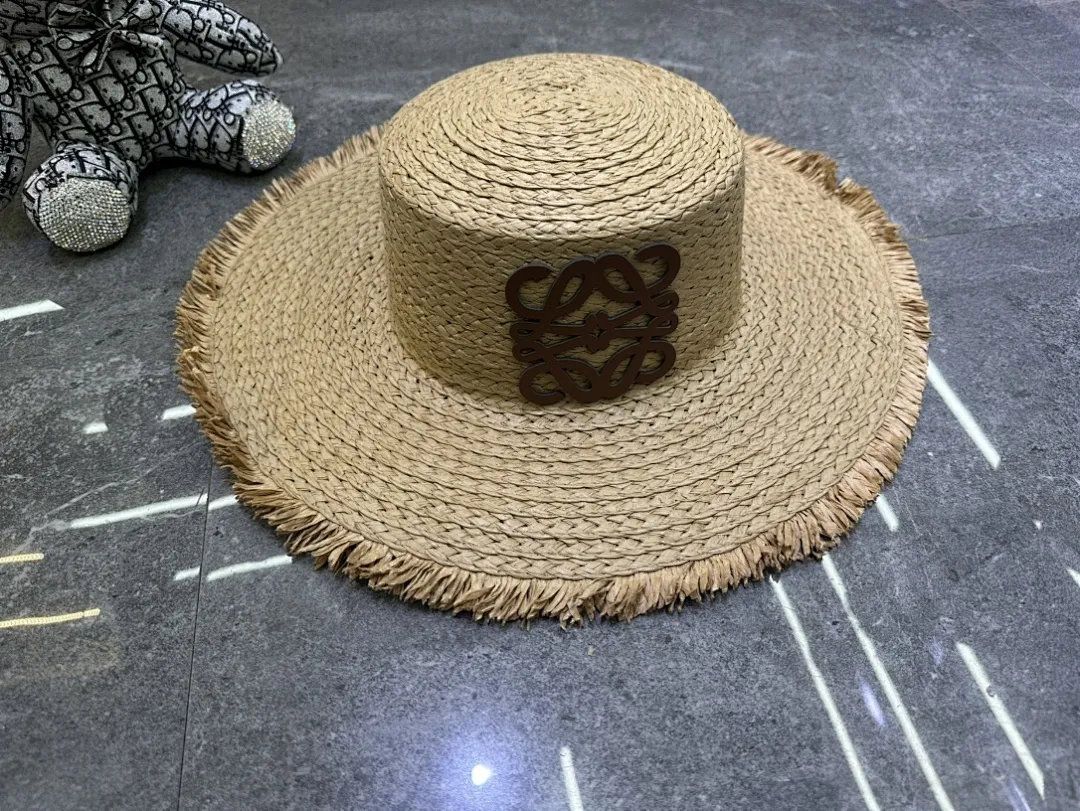 罗意威爆款草编手工平顶帽🔥🔥