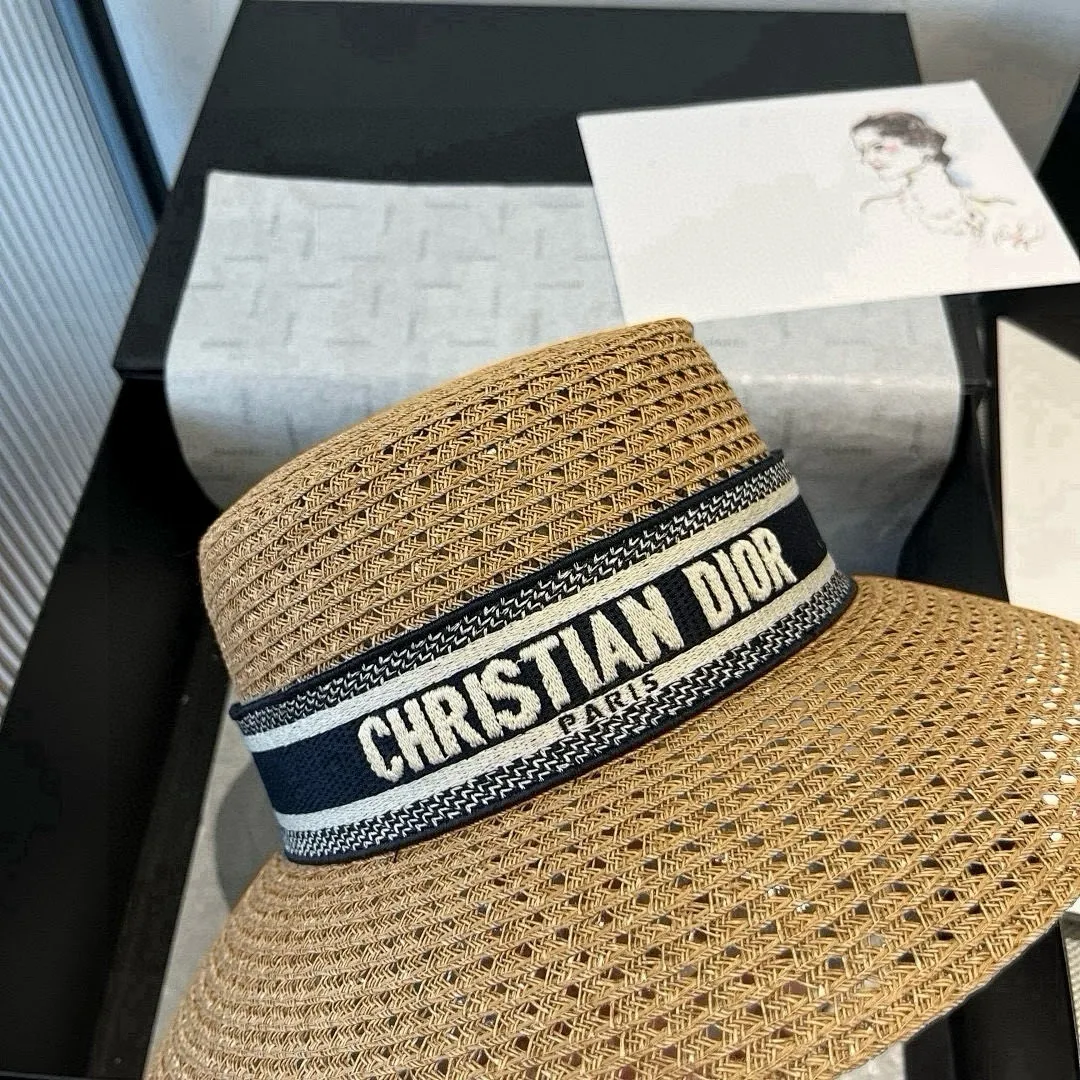 Dior迪奥草帽,镂空礼帽,官方款,一比一定制,