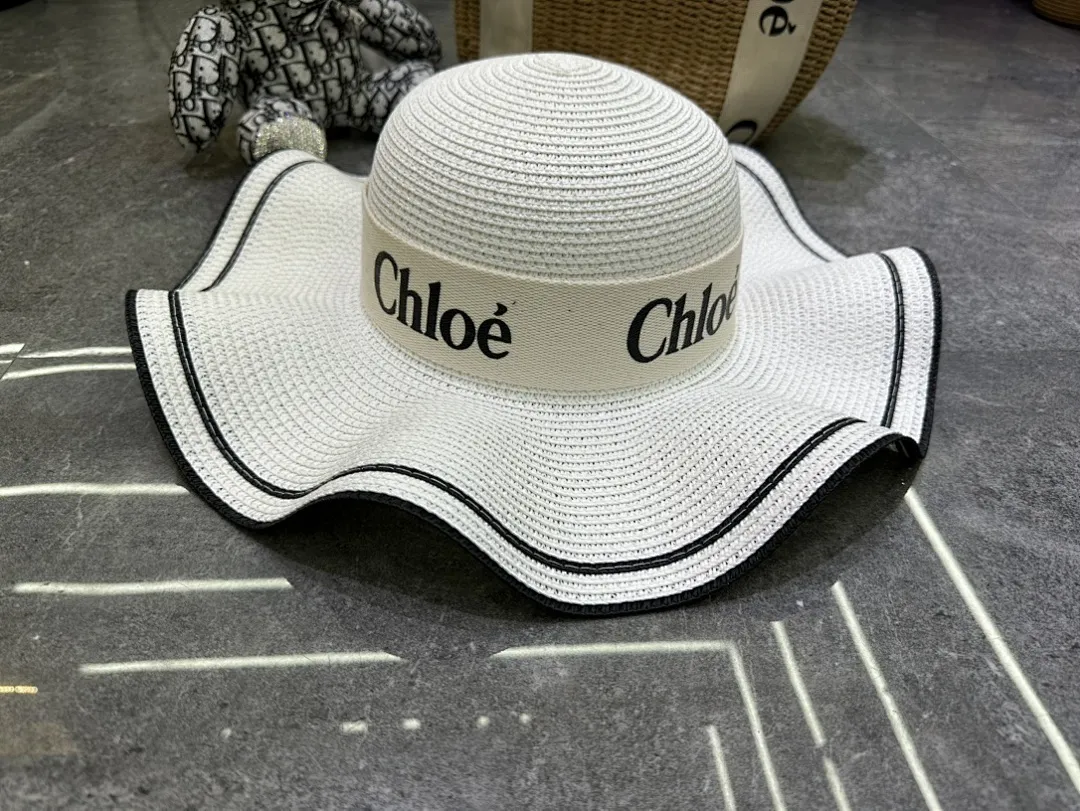 Chloe 爆款蕾丝波浪边大檐帽