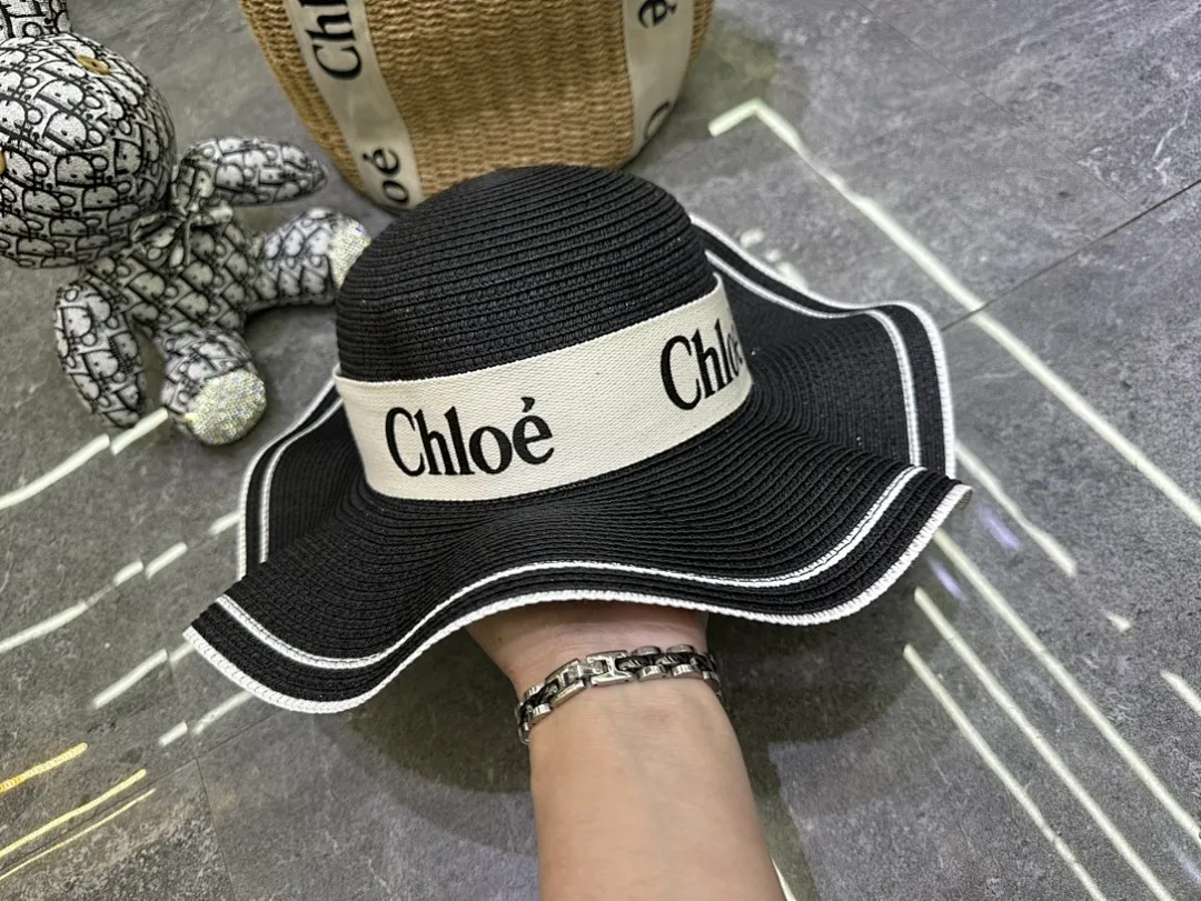Chloe 爆款蕾丝波浪边大檐帽