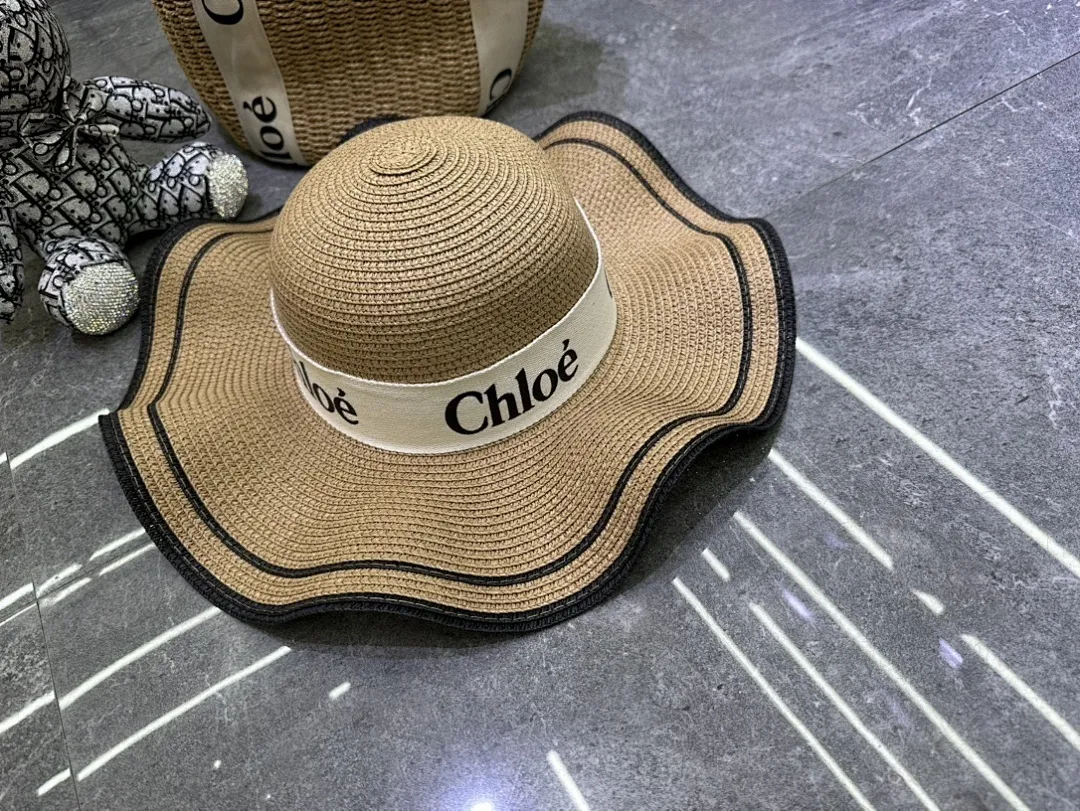 Chloe 爆款蕾丝波浪边大檐帽
