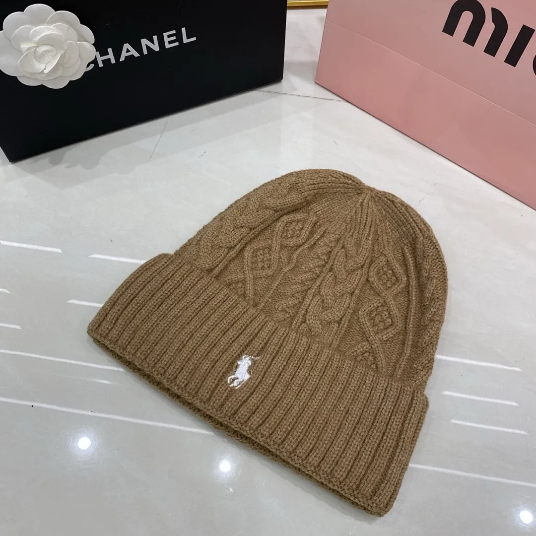 Polo骑马标 羊绒针织帽