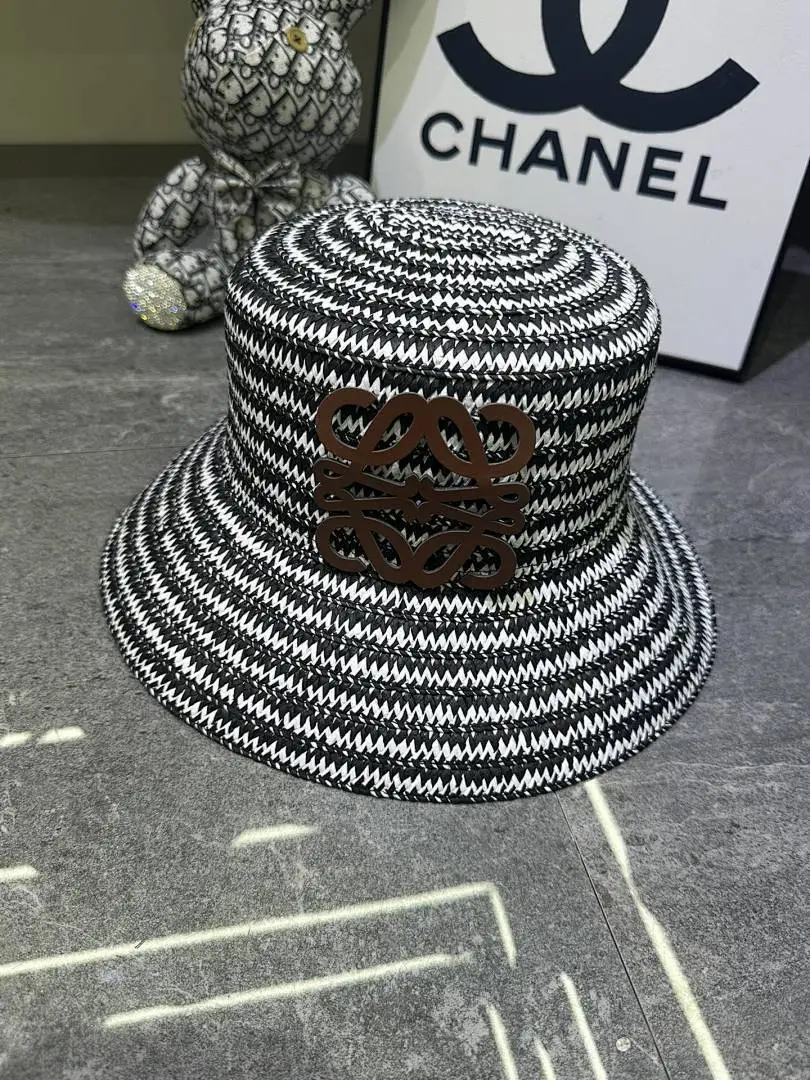 罗意威爆款双色编织渔夫帽