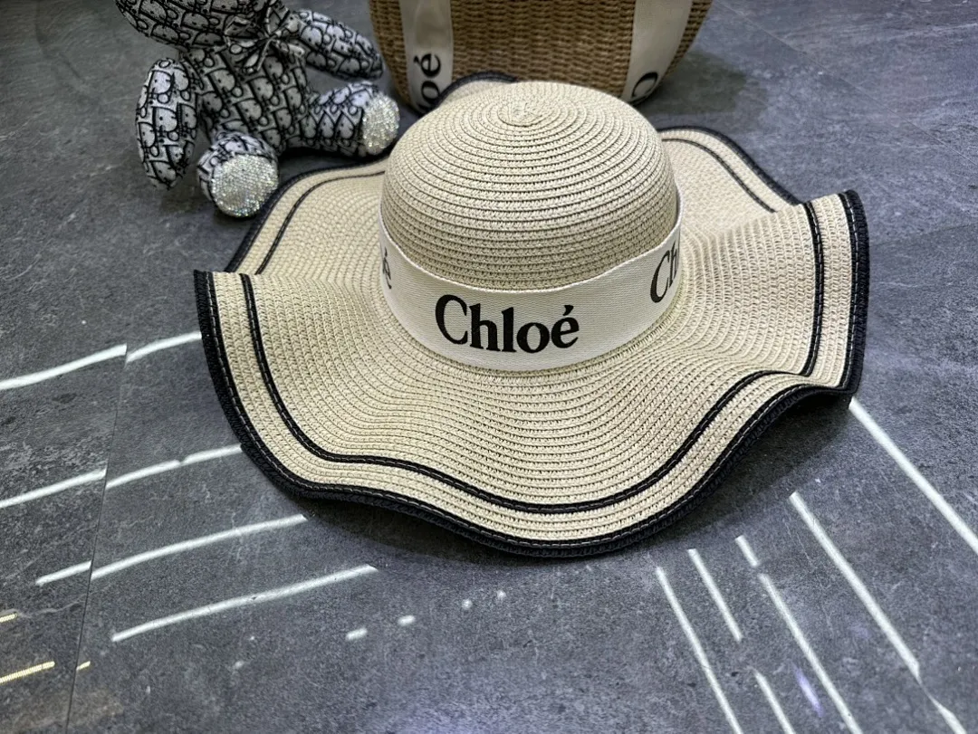 Chloe 爆款蕾丝波浪边大檐帽