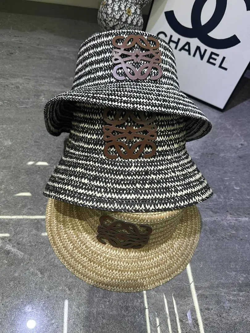 罗意威爆款双色编织渔夫帽