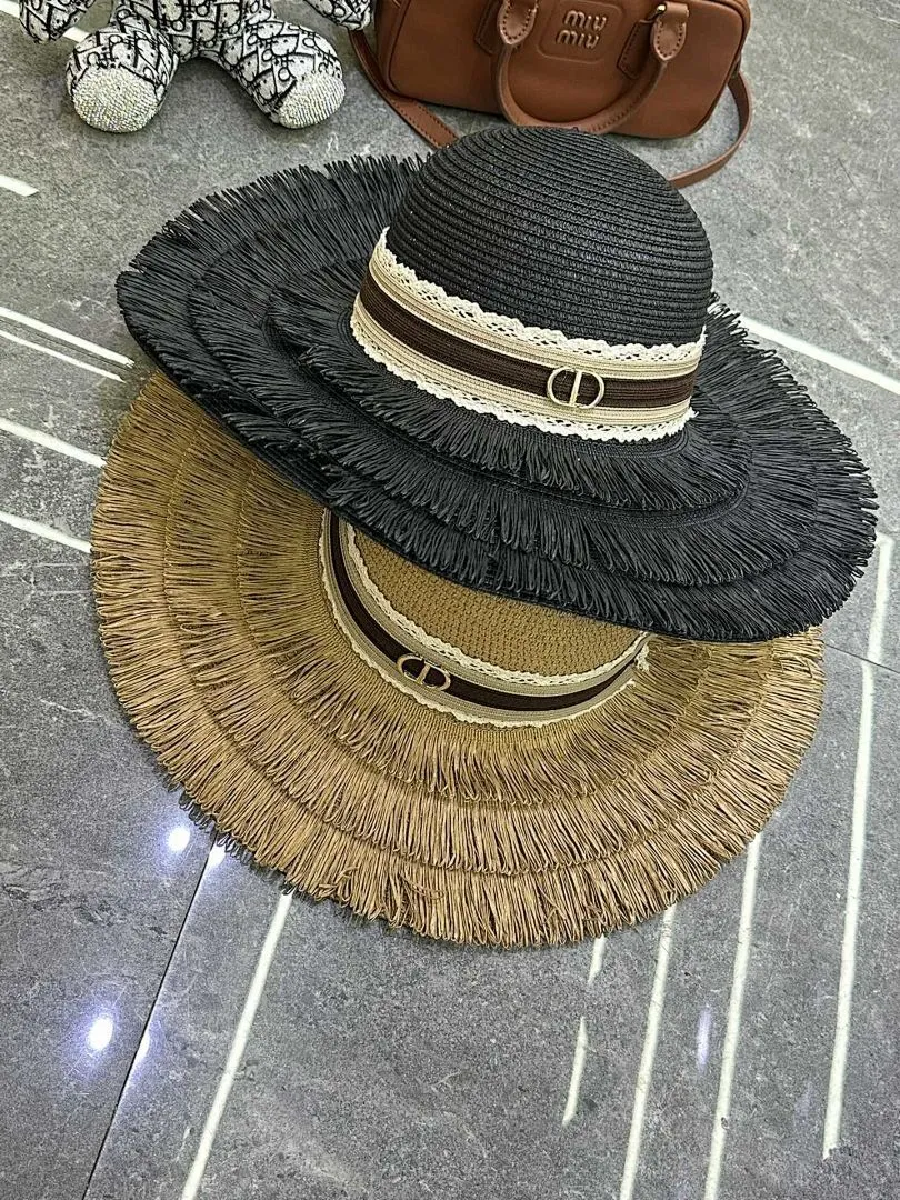 迪奥爆款裙边大檐帽