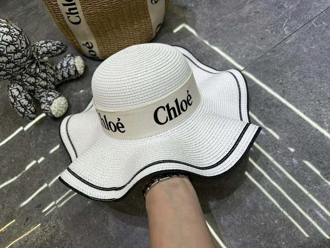 Chloe 爆款蕾丝波浪边大檐帽