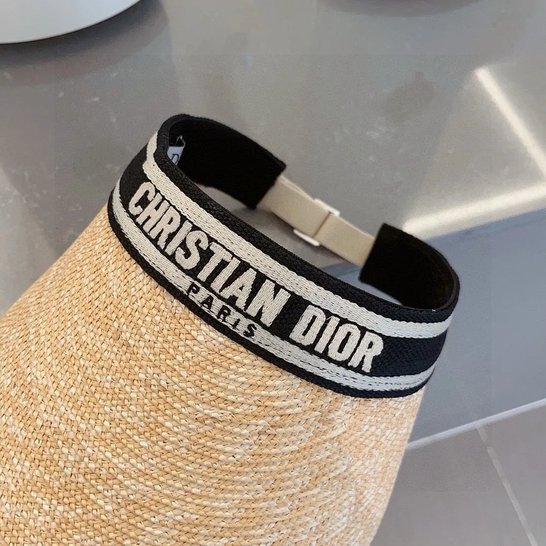 Dior迪奥麦杆草遮阳帽