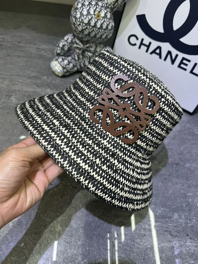 罗意威爆款双色编织渔夫帽