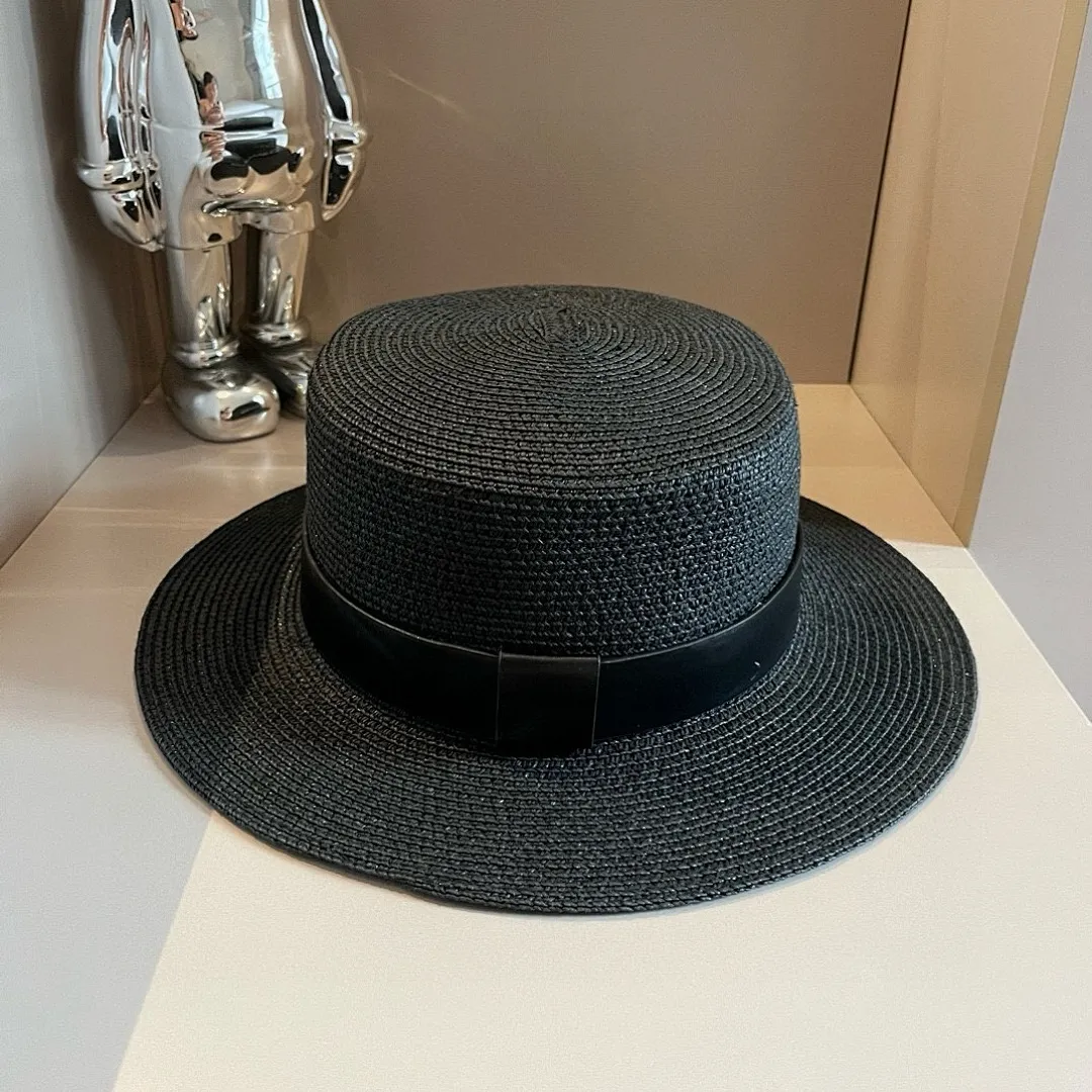巴黎世家平顶礼帽，遮阳草帽