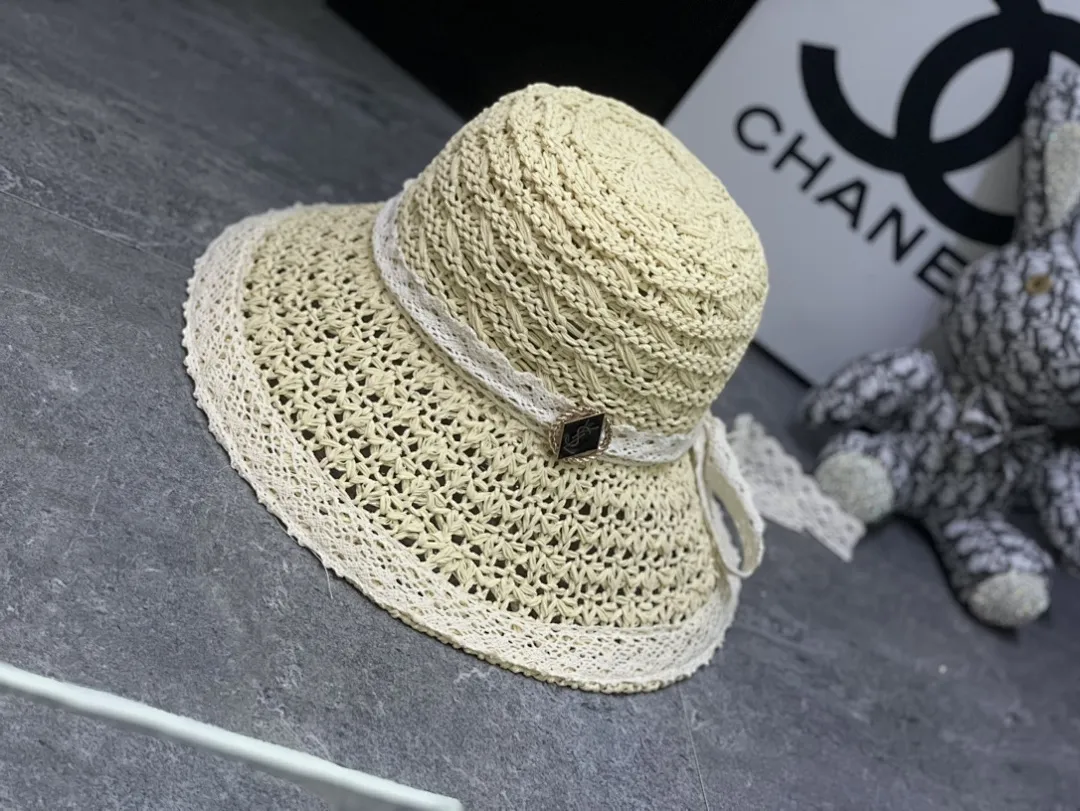 YSL 钩针编织系列蕾丝蝴蝶结🎀盆帽