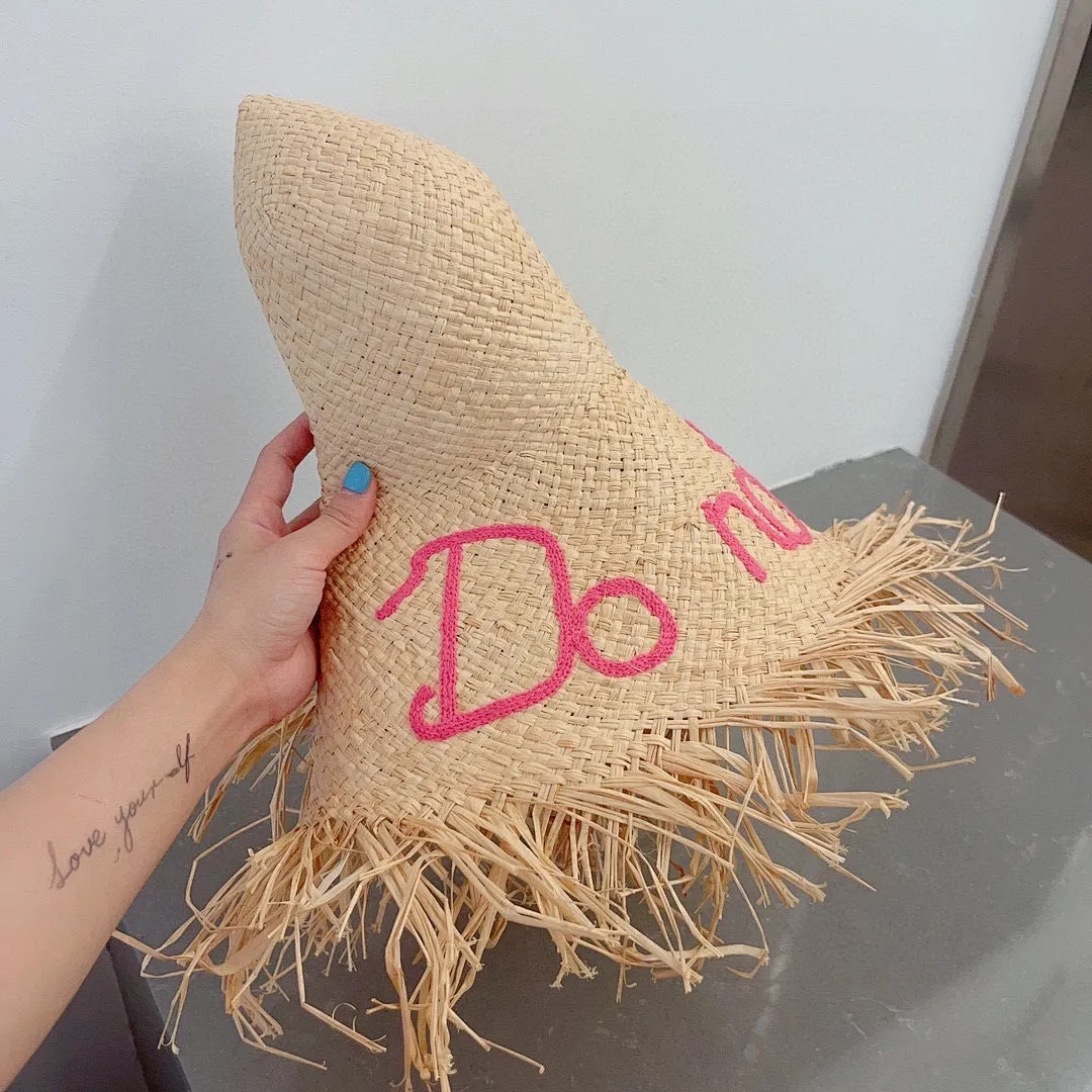 潮牌拉菲草帽 大檐帽