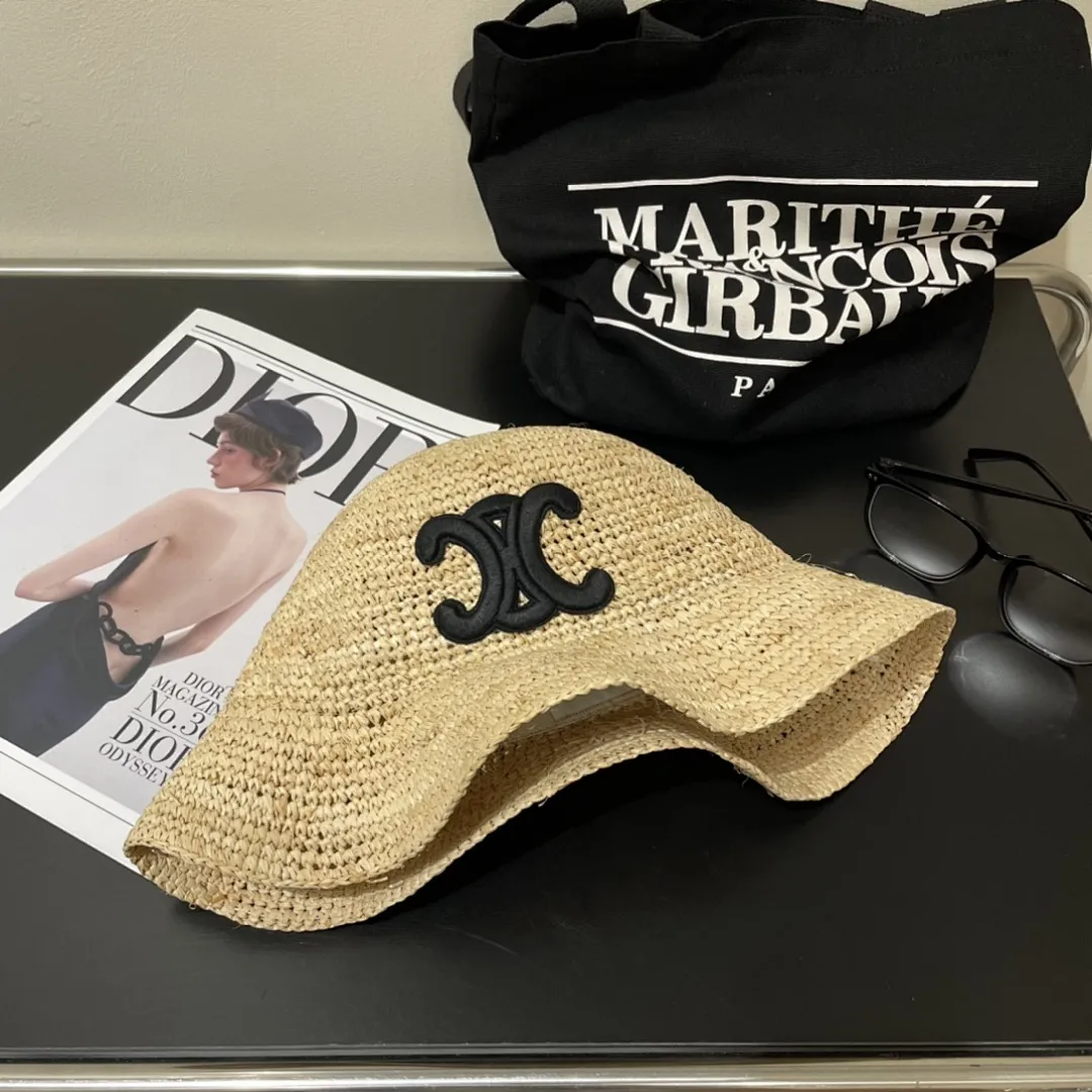 2024新款拉菲草密织草帽