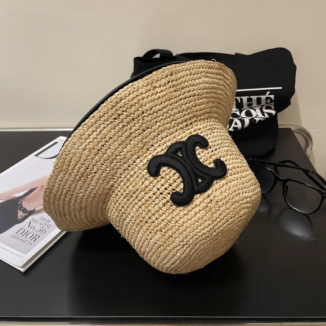 2024新款拉菲草密织草帽