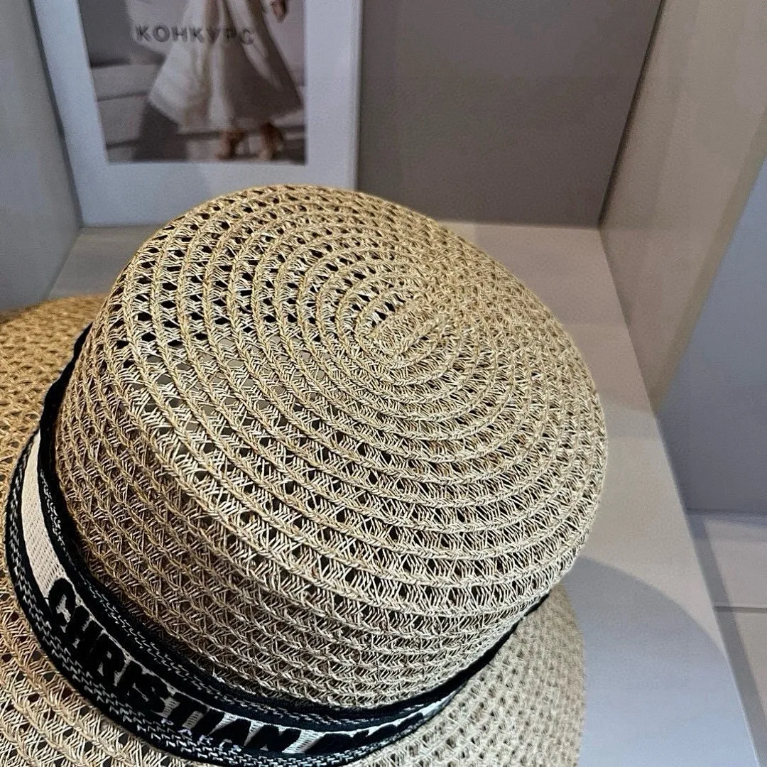 Dior迪奥草帽,镂空礼帽,官方款,一比一定制,