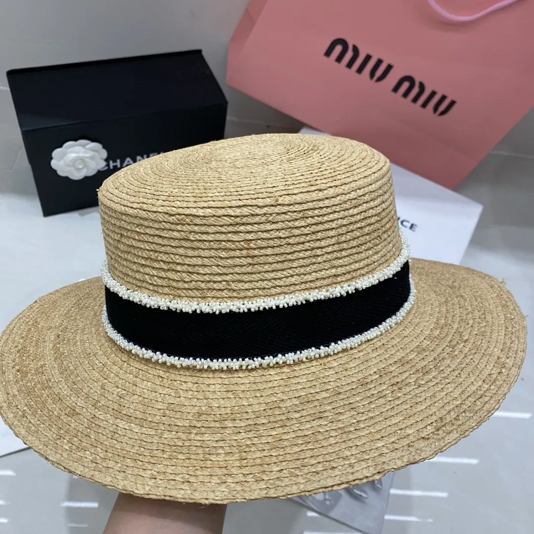 细拉菲草平顶帽