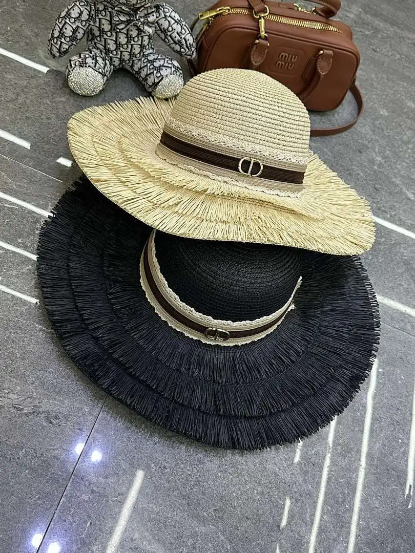 迪奥爆款裙边大檐帽