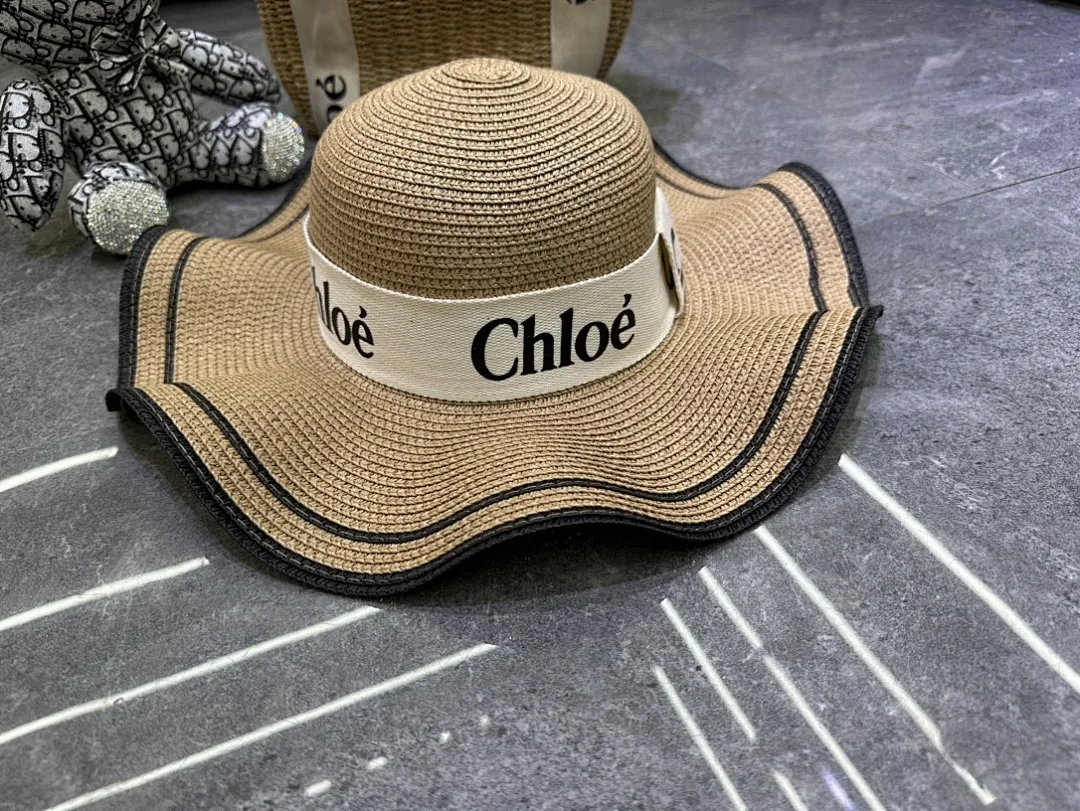 Chloe 爆款蕾丝波浪边大檐帽