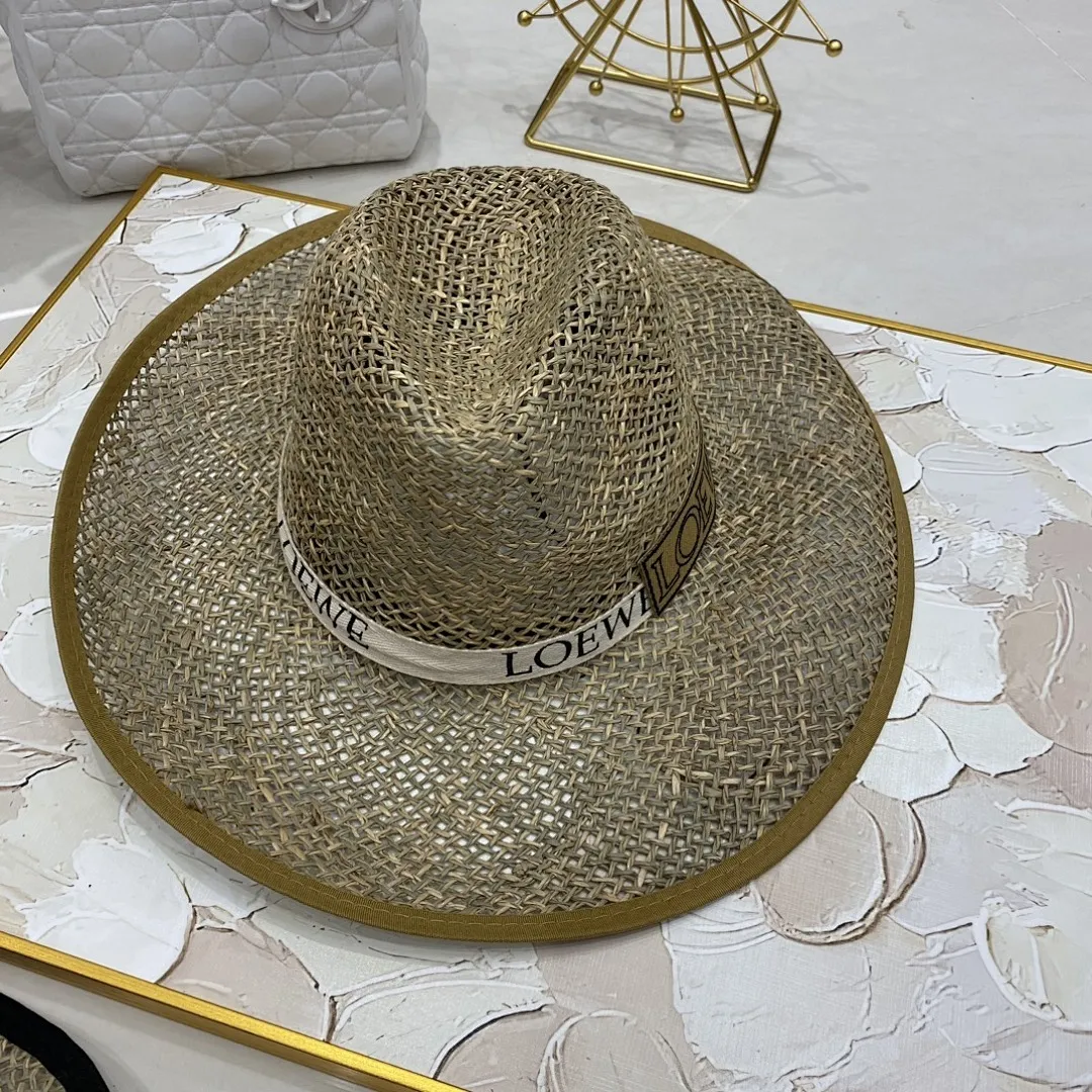 罗意威 咸草/海草大檐礼帽