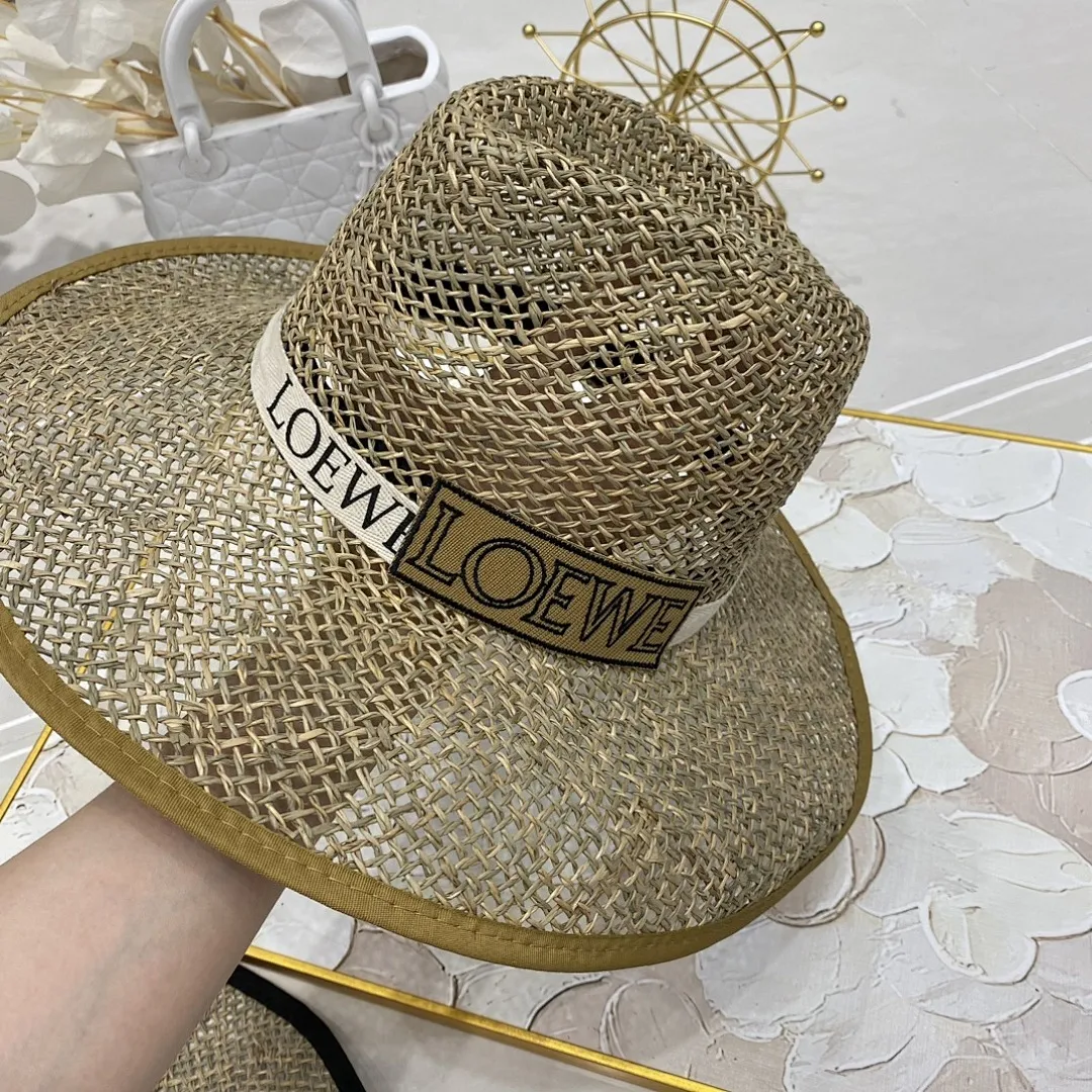 罗意威 咸草/海草大檐礼帽