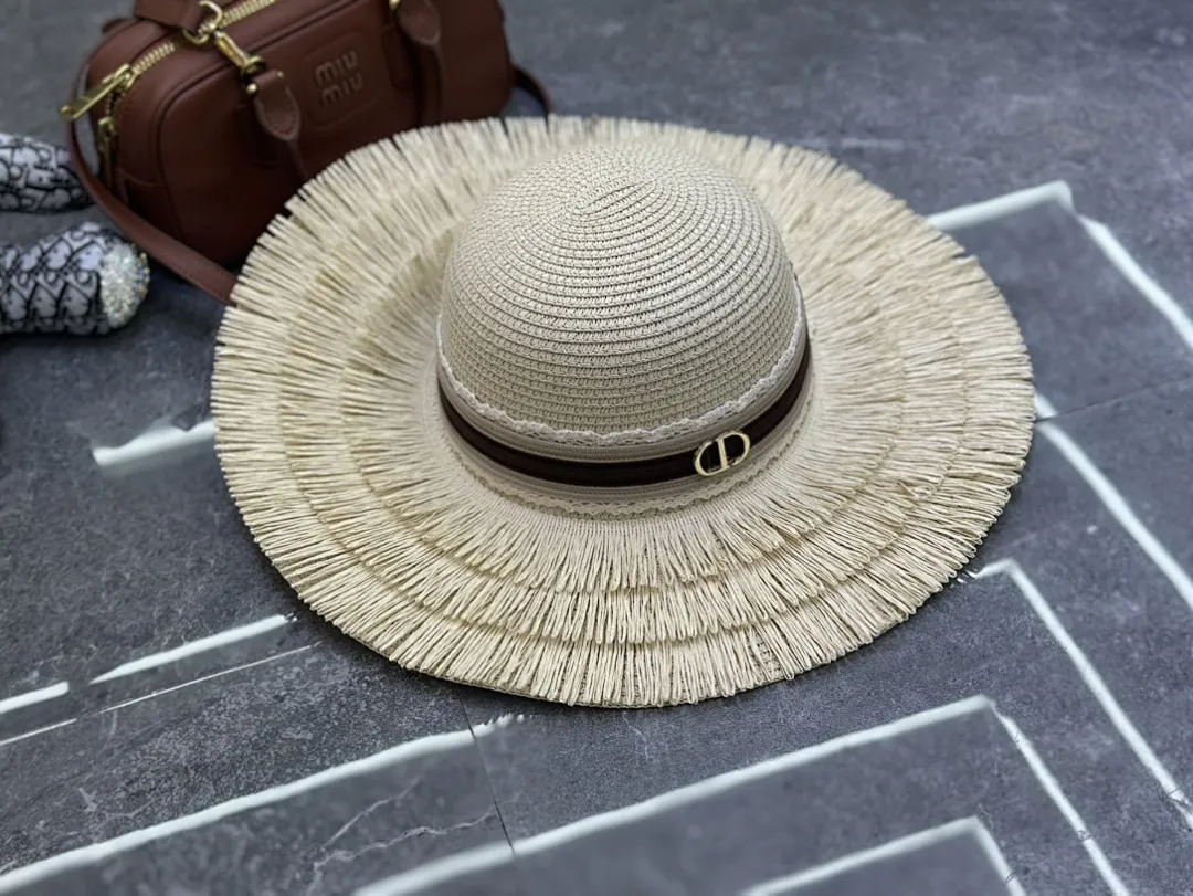 迪奥爆款裙边大檐帽