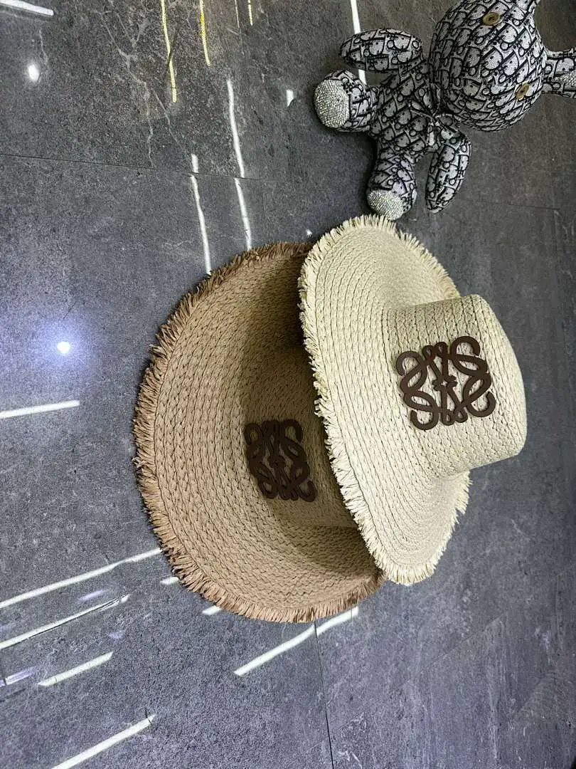 罗意威爆款草编手工平顶帽🔥🔥