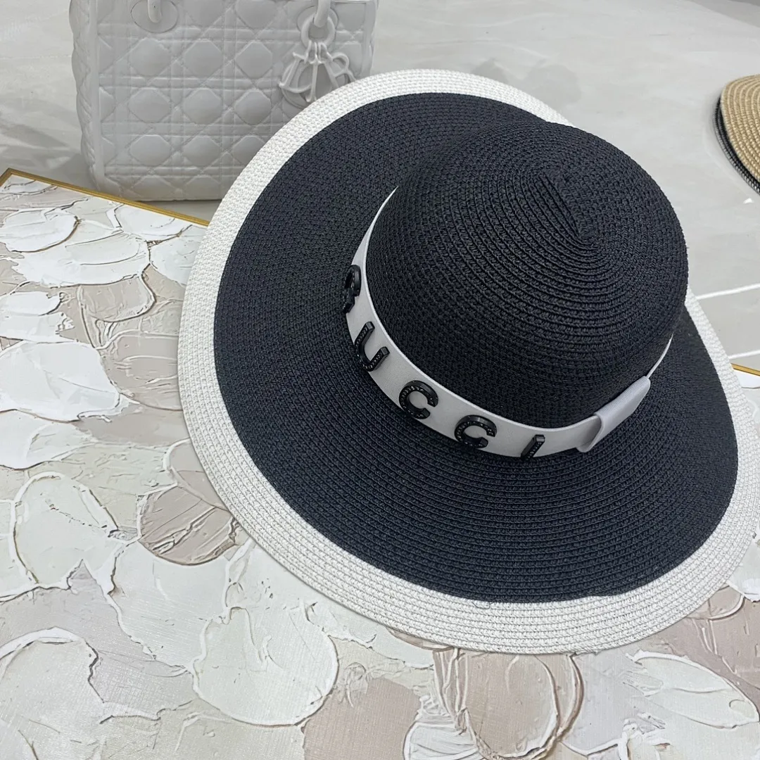 古驰 大檐草帽也