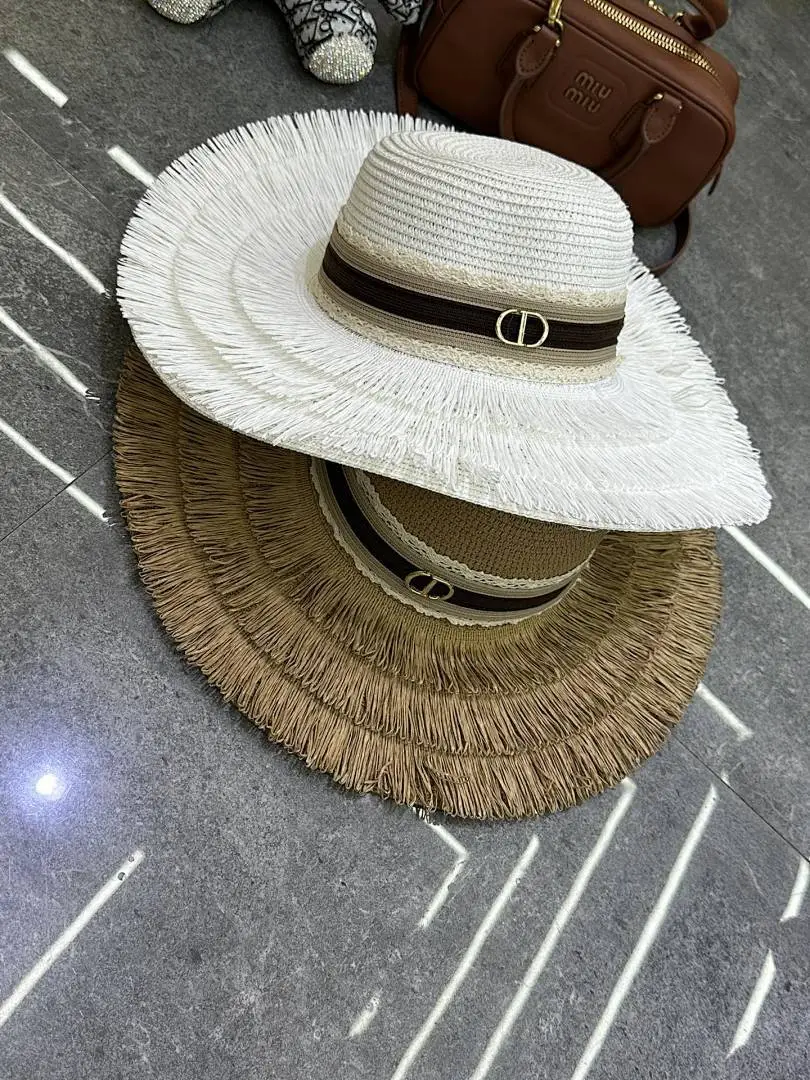 迪奥爆款裙边大檐帽