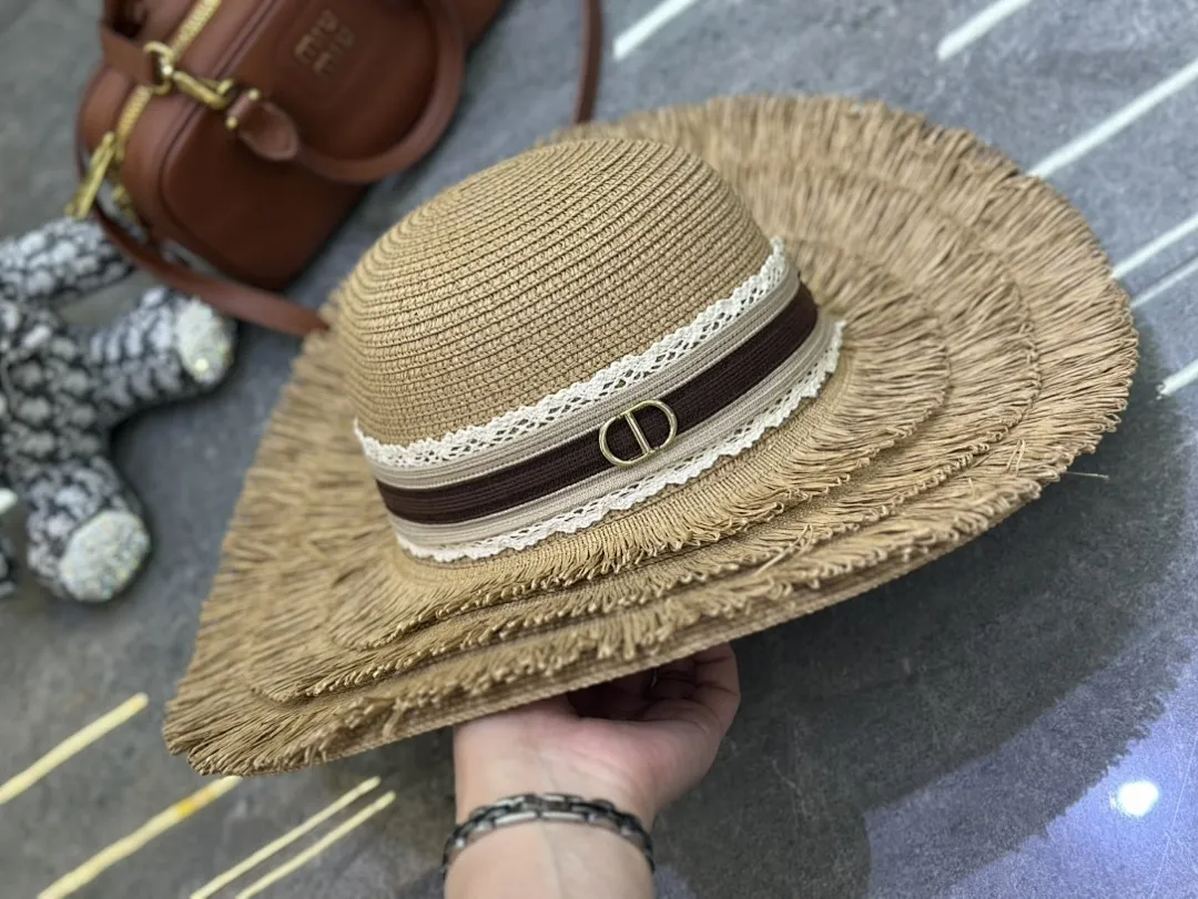 迪奥爆款裙边大檐帽