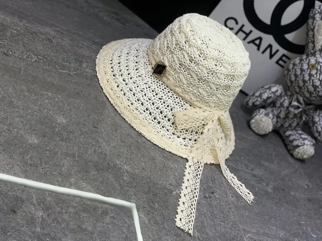 YSL 钩针编织系列蕾丝蝴蝶结🎀盆帽