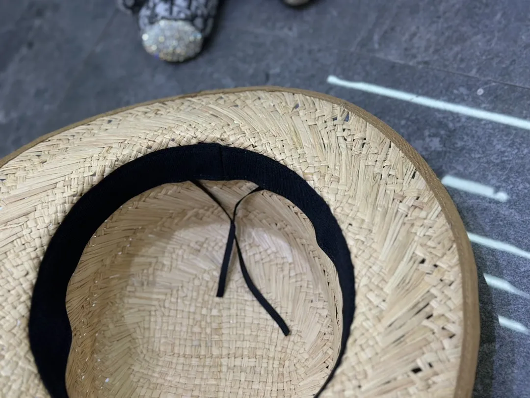 迪奥拉菲草平顶帽